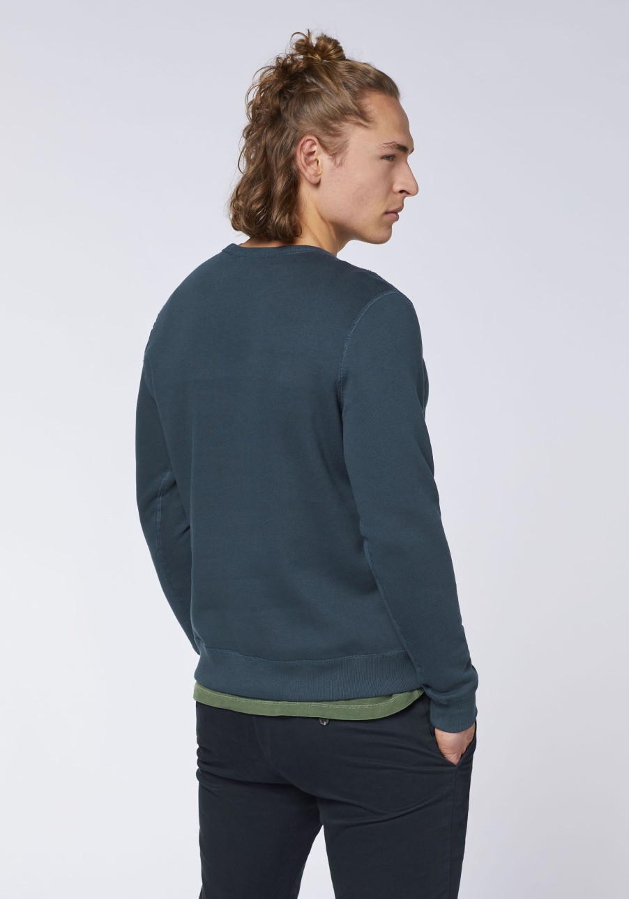 Herren chiemsee Sweatshirts & Sweatjacken | Sweater Aus Baumwollmix Im Basic-Look Mit Logo-Motiv