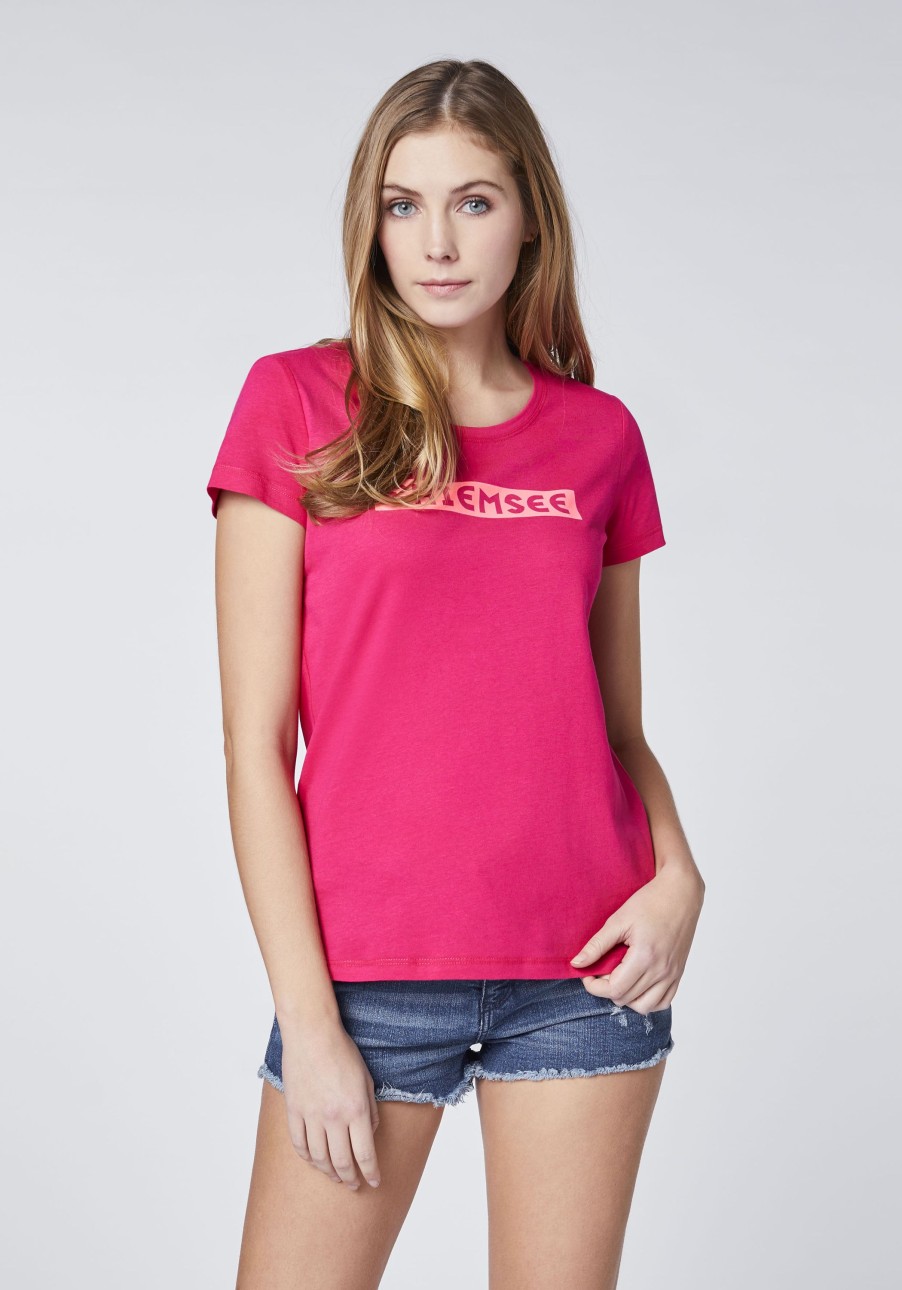 Damen chiemsee T-Shirts & Tops | Label-Shirt Aus Jersey