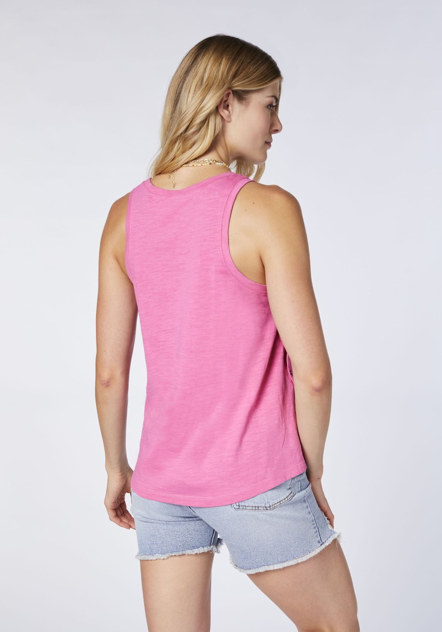 Damen chiemsee T-Shirts & Tops | Ausgestelltes Tanktop Mit Multicolour-Logo