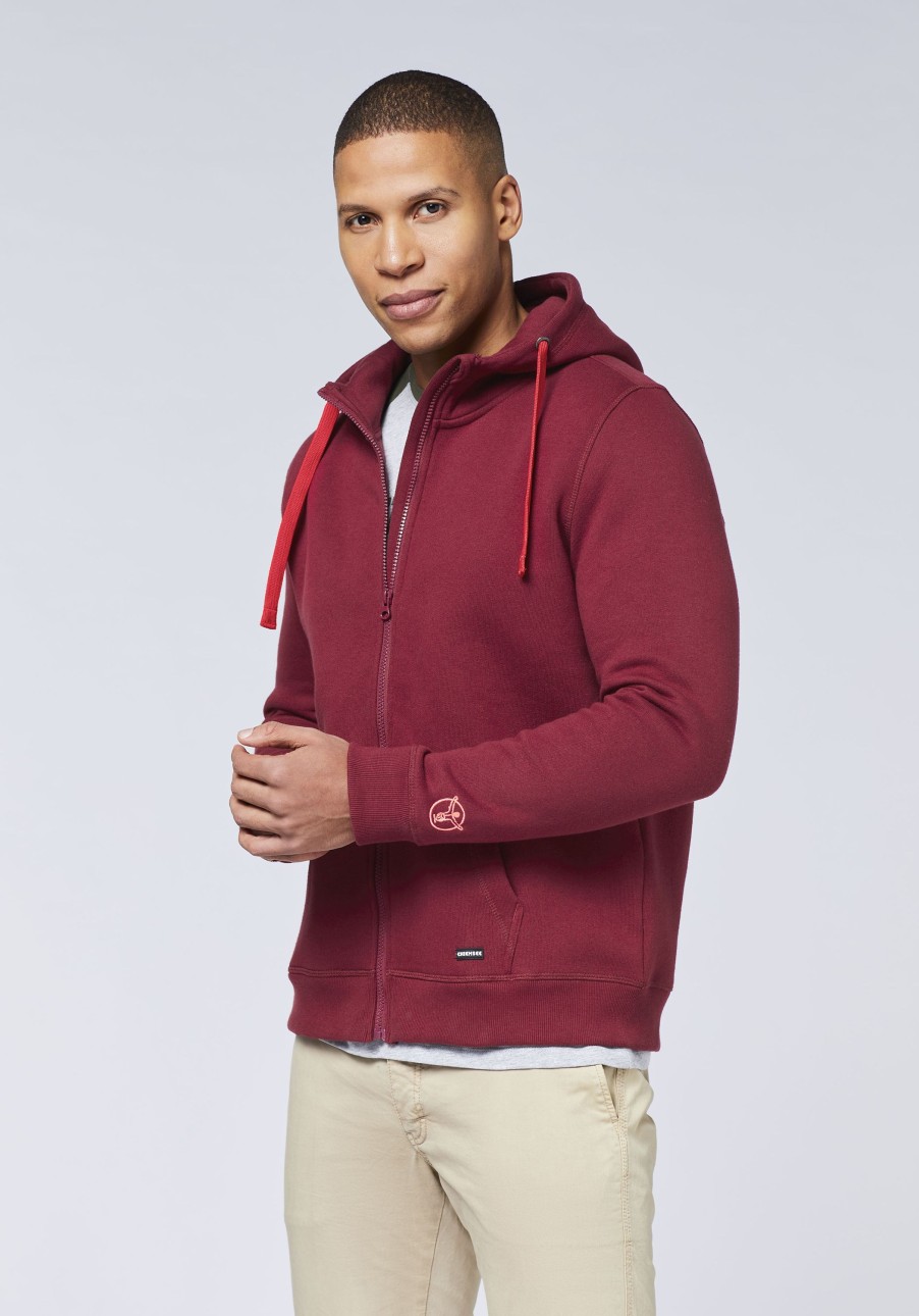 Herren chiemsee Sweatshirts & Sweatjacken | Kapuzenjacke Aus Baumwollmix Mit Jumper-Logo