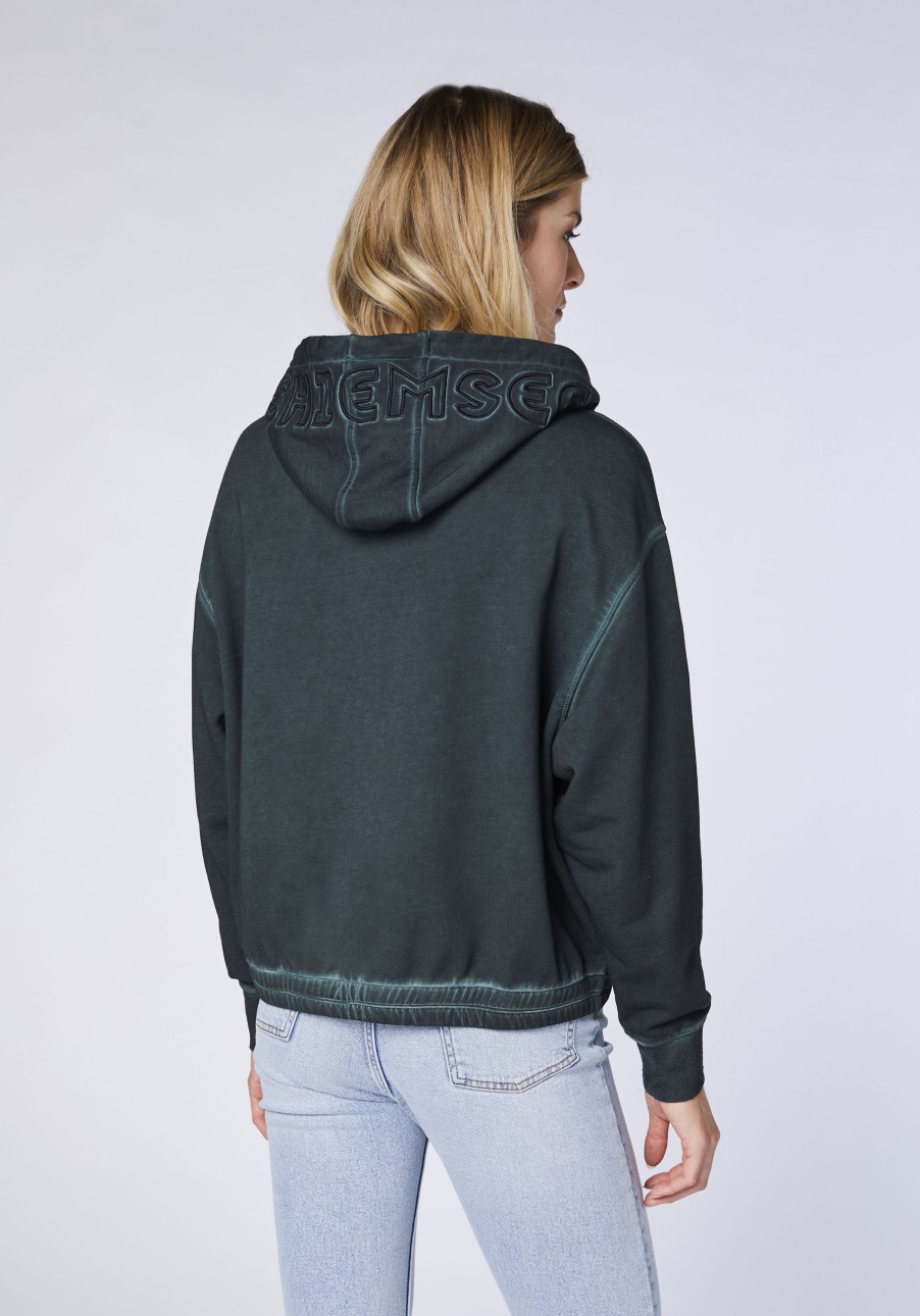 Damen chiemsee Sweatshirts & Sweatjacken | Boxy Loose-Fit Logo-Hoodie Aus Baumwollmix Mit Zipper