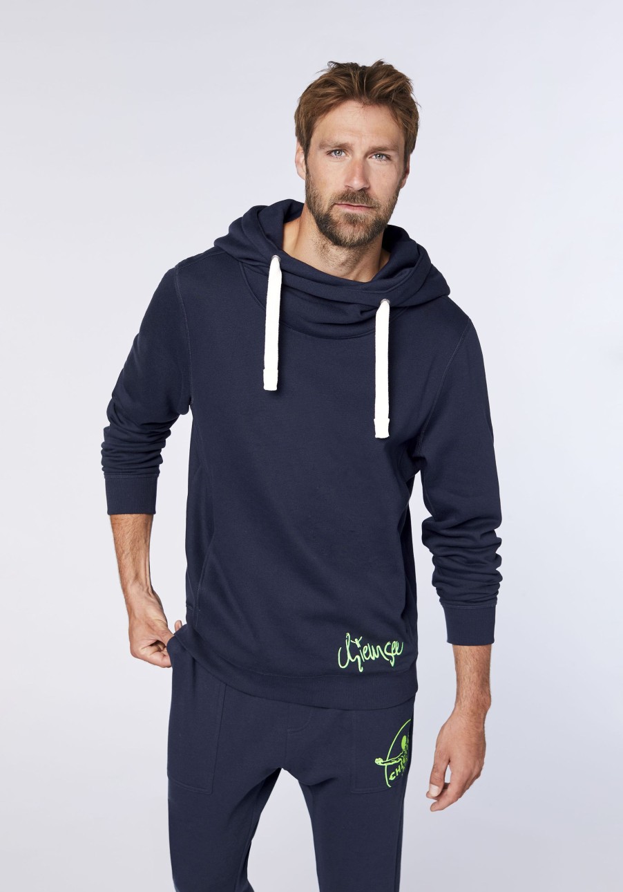 Herren chiemsee Sweatshirts & Sweatjacken | Hoodie Aus Baumwollmix Mit Motiv Und Schriftzug