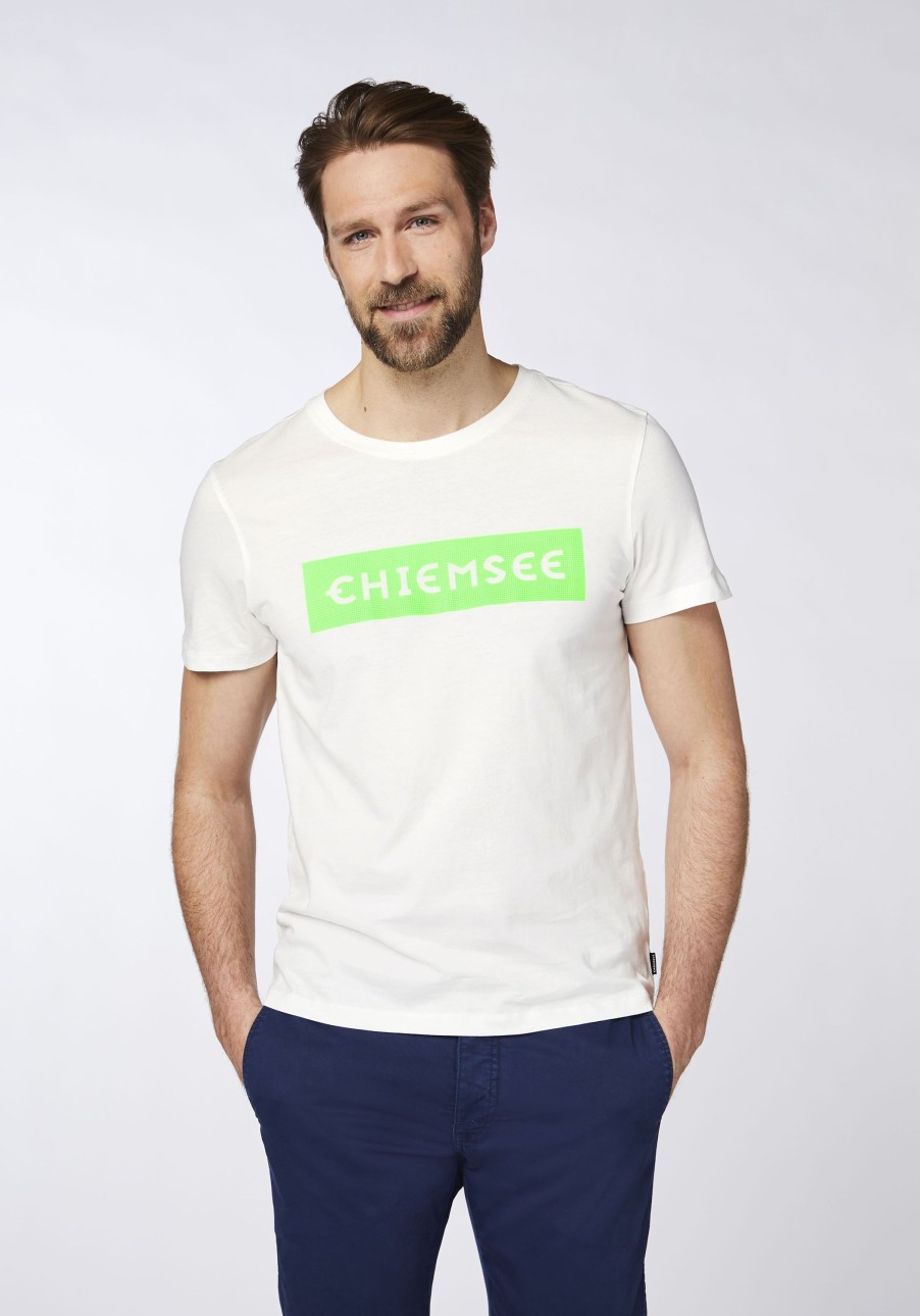 Herren chiemsee T-Shirts & Tanks | T-Shirt Aus Jersey Mit Label-Schriftzug