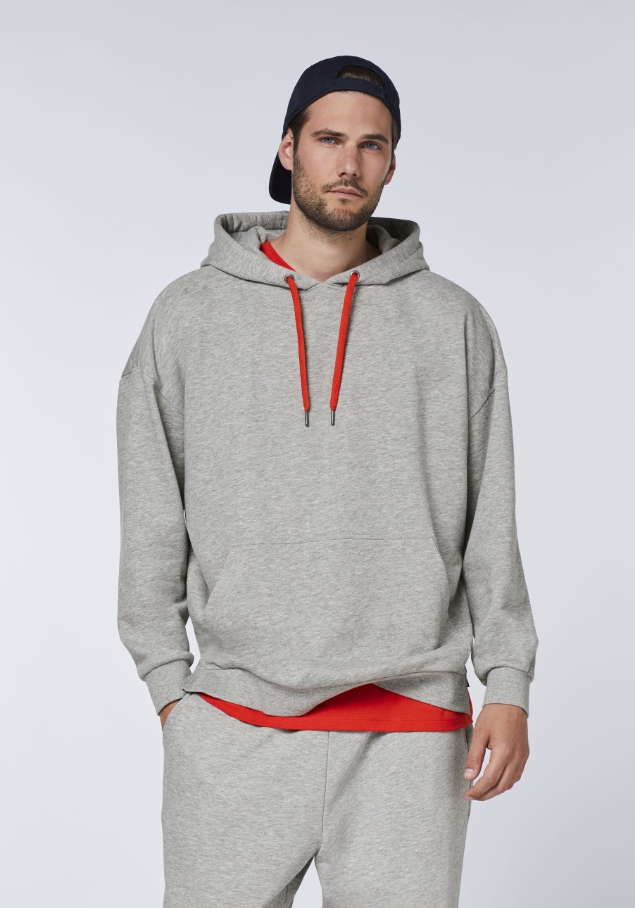 Herren chiemsee Sweatshirts & Sweatjacken | Hoodie Aus Baumwollmix Mit Print Und Stitching