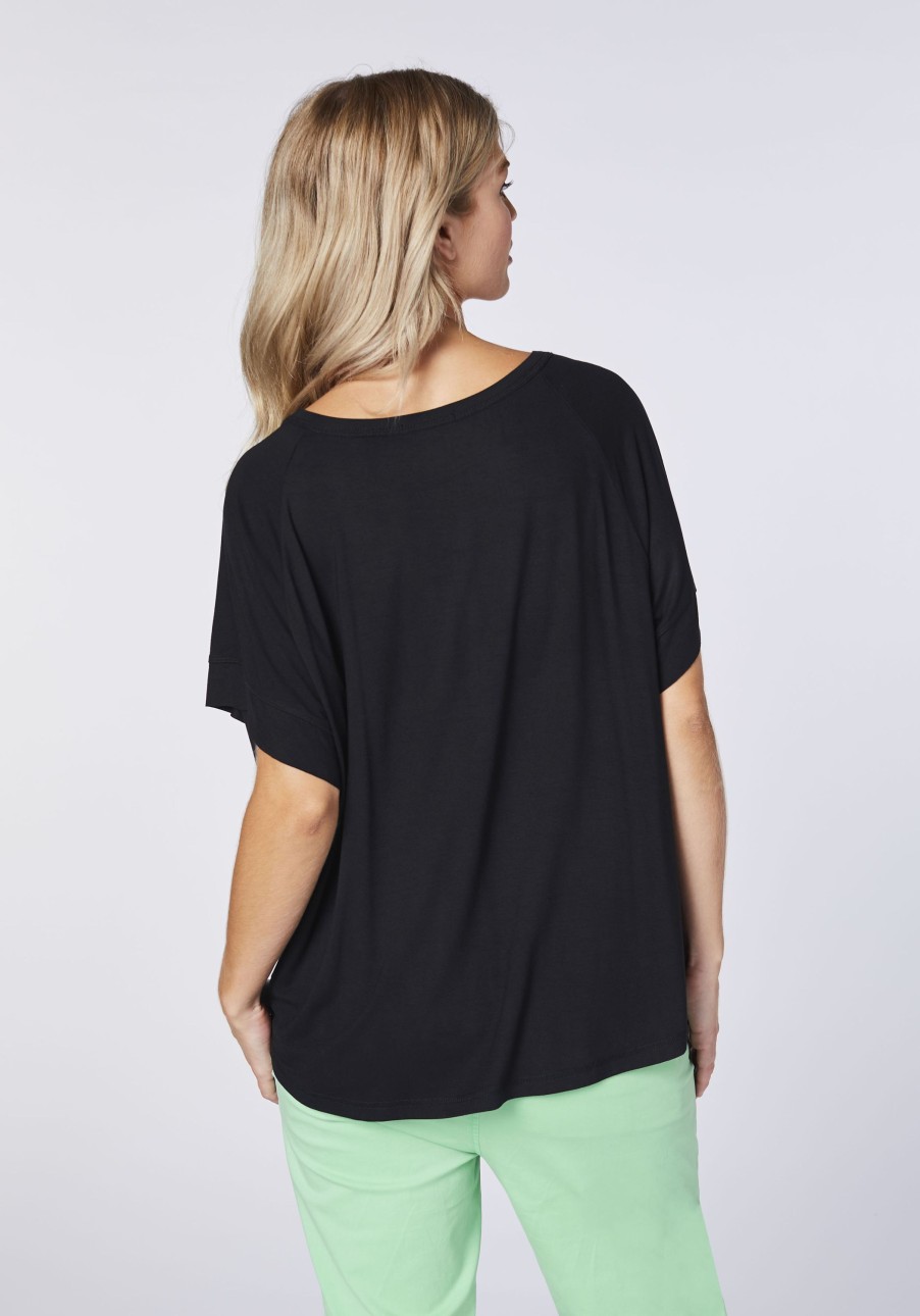 Damen chiemsee T-Shirts & Tops | Boxy Jersey-Shirt Mit Frontprint Im Label-Look