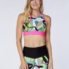 Damen chiemsee T-Shirts & Tops | Sport-Bustier Im Multicolour-Look Mit Criss-Cross-Straps