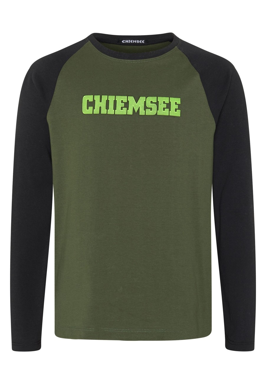 Kinder chiemsee T-Shirts & Poloshirts | Jungen-Longsleeve Aus Jersey In Two-Tone-Optik Mit Logo