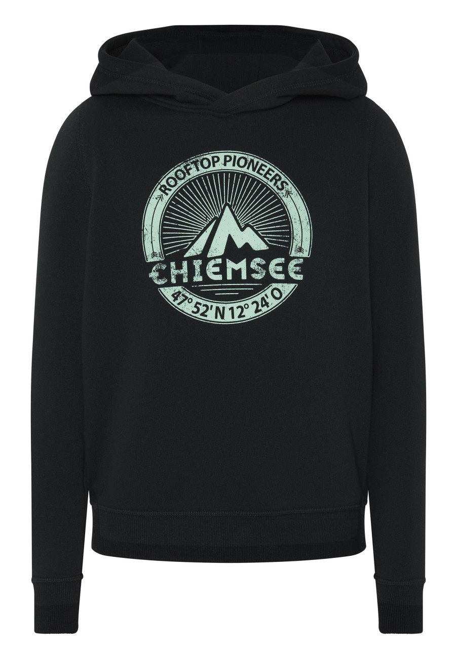 Kinder chiemsee Sweatshirts & Sweatjacken | Jungen-Hoodie Aus Baumwollmix Mit Label-Mountain-Print