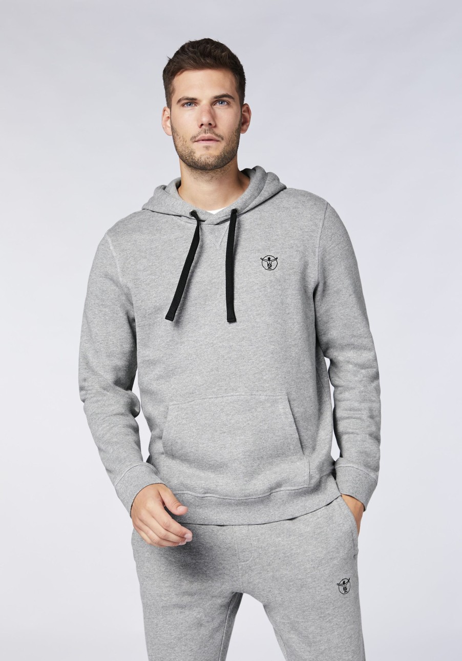 Herren chiemsee Sweatshirts & Sweatjacken | Basic-Hoodie Aus Baumwollmix Mit Logo