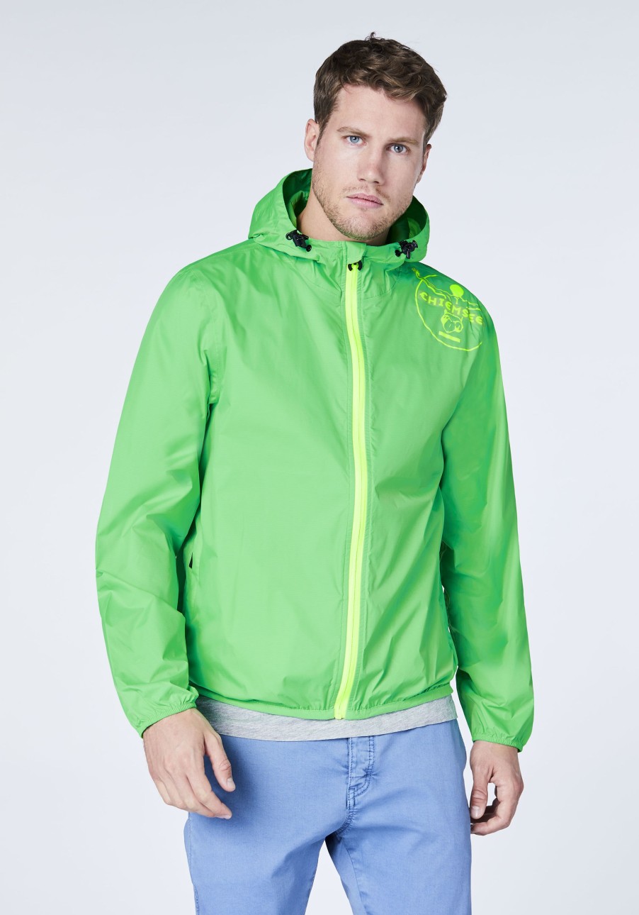 Herren chiemsee Ski- & Funktionsjacken | Funktionale Regenjacke Mit Kapuze Und Jumper-Motiv