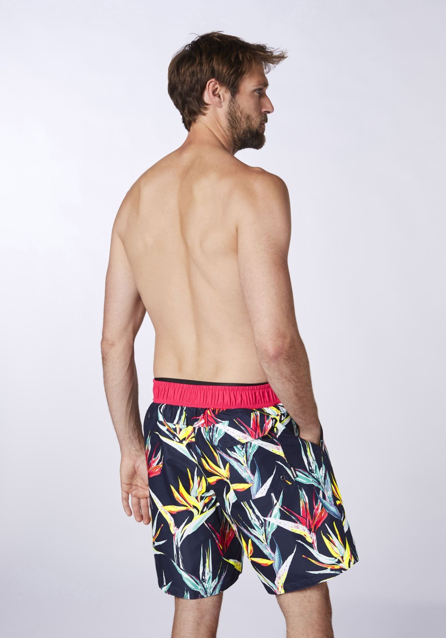 Herren chiemsee Badeshorts & Surfshorts | Knielange Badeshorts Mit Allover-Print Und Taschen