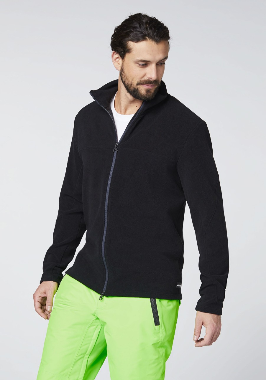 Herren chiemsee Fleece & Funktionswasche | Fleece-Jacke Mit Jumper-Motiv In Ton-In-Ton Optik