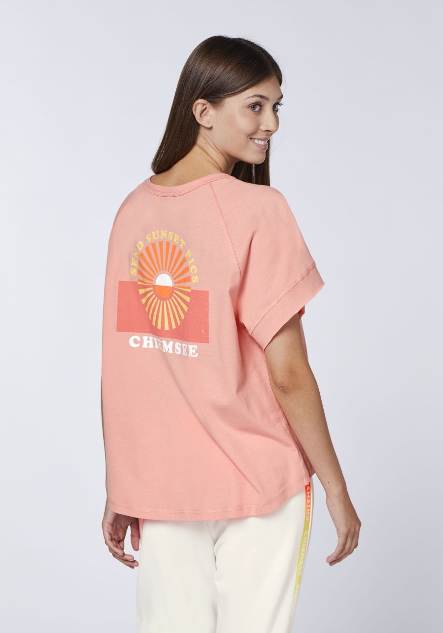 Damen chiemsee T-Shirts & Tops | Boxy Jersey-Shirt Mit Summer-Print In Vintage-Optik