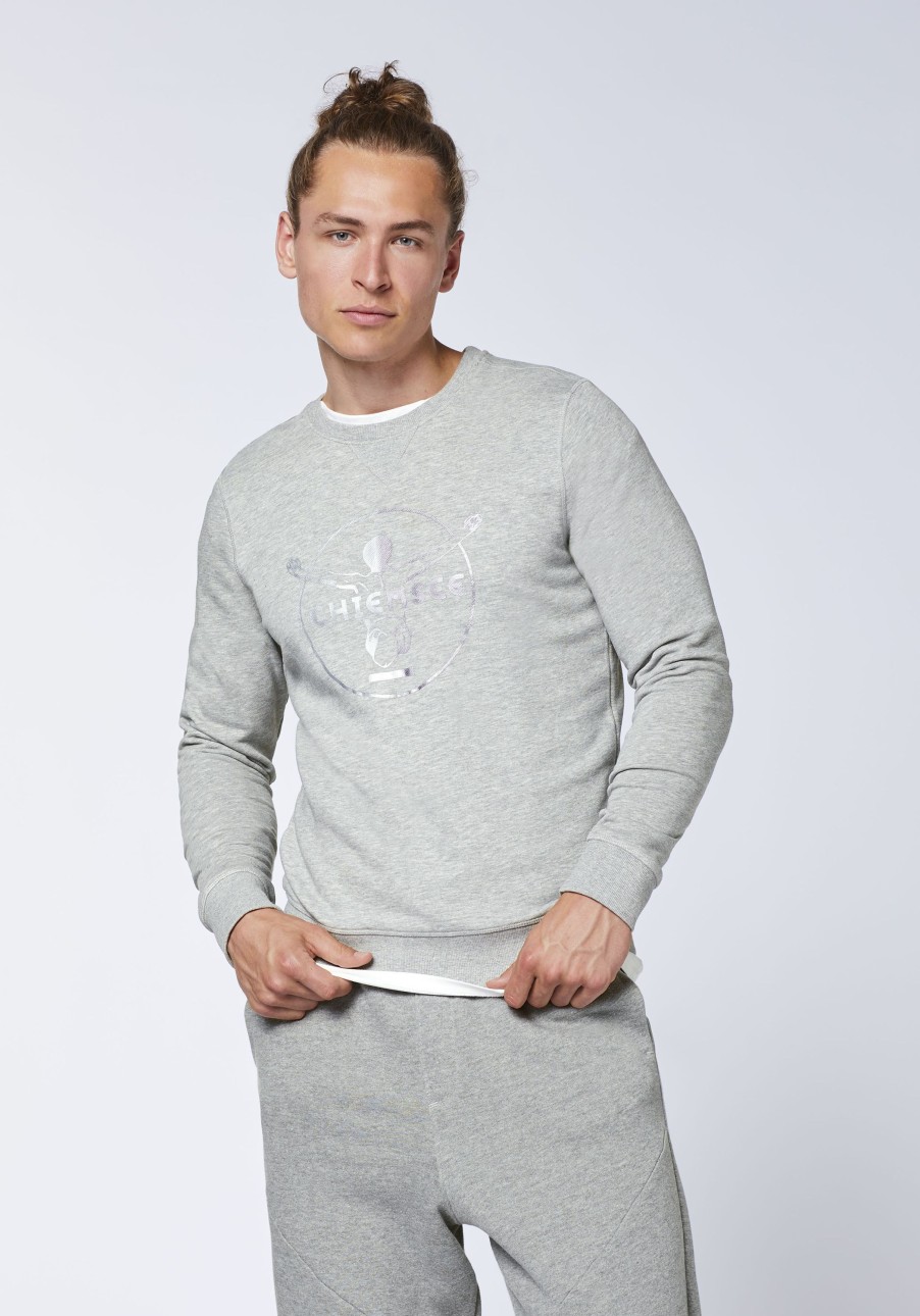 Herren chiemsee Sweatshirts & Sweatjacken | Sweater Aus Baumwollmix Im Label-Look