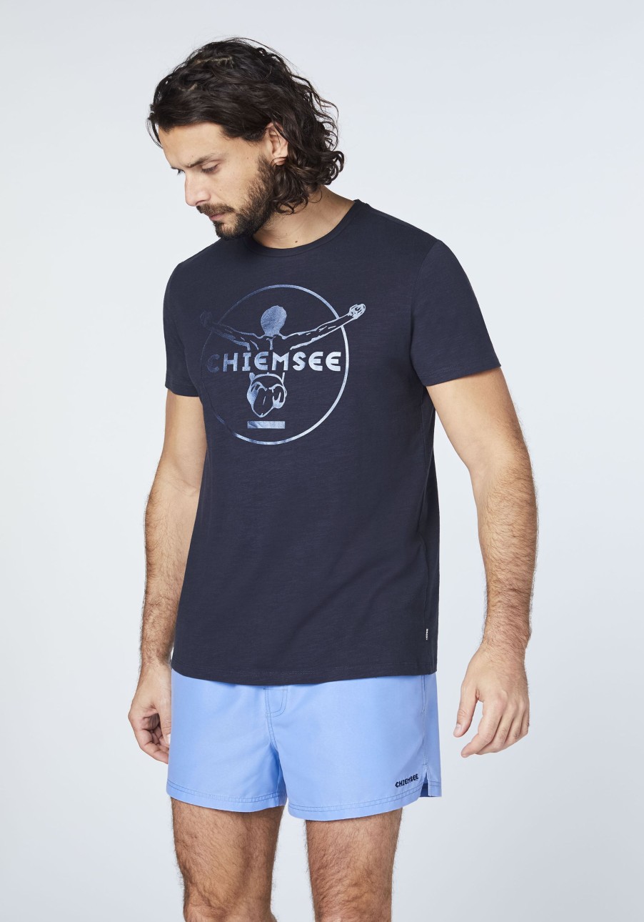 Herren chiemsee T-Shirts & Tanks | T-Shirt Aus Jersey Mit Gedrucktem Label-Symbol