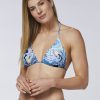 Damen chiemsee Bikinis | Gemustertes Triangel-Bikini-Top Mit Ruschendetails